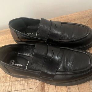 Black Leather Women’s Loafers